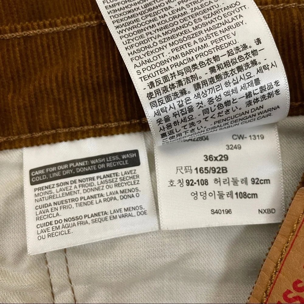 Vintage Levis Corduroy Pants Size 36X29